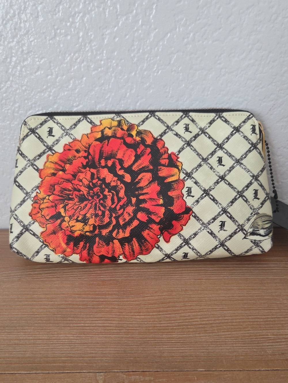 NWT Y2K L.a.m.b. Gwen Stefani Marigold Cosmetic Zipper Pouch GLORIOUS PATTERN🌻 - Picture 5 of 10